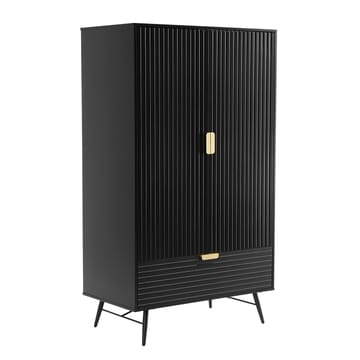 Garderob Morvi 100x56x175 cm - Svart - Förvaring - Klädförvaring - Garderob & garderobssystem - Klädskåp & fristående garderob