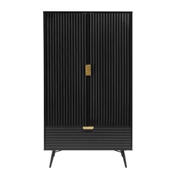 Garderob Morvi 100x56x175 cm - Svart - Förvaring - Klädförvaring - Garderob & garderobssystem - Klädskåp & fristående garderob