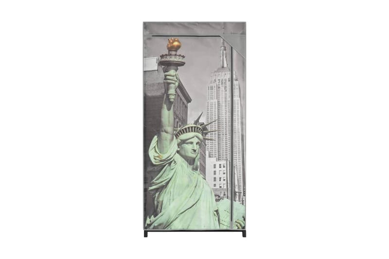 Garderob New York 75x45x160 cm tyg - Vit - Förvaring - Klädförvaring - Garderob & garderobssystem