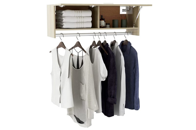 Garderob sonoma-ek 100x32,5x35 cm spånskiva - Brun - Garderob & garderobssystem - Klädskåp & fristående garderob
