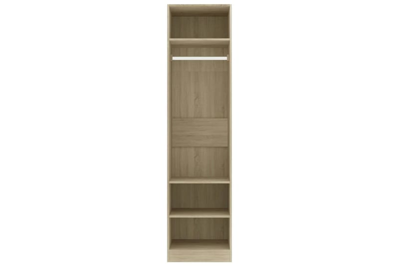 Garderob sonoma-ek 50x50x200 cm spånskiva - Brun - Förvaring - Klädförvaring - Garderob & garderobssystem