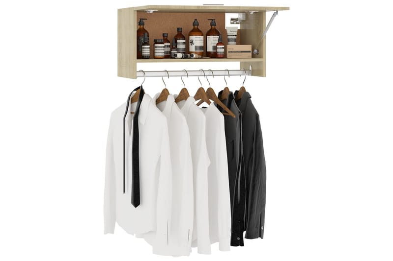 Garderob sonoma-ek 70x32,5x35 cm spånskiva - Brun - Garderob & garderobssystem - Klädskåp & fristående garderob