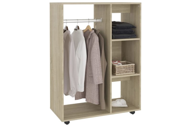 Garderob sonoma-ek 80x40x110 cm spånskiva - Brun - Förvaring - Klädförvaring - Garderob & garderobssystem