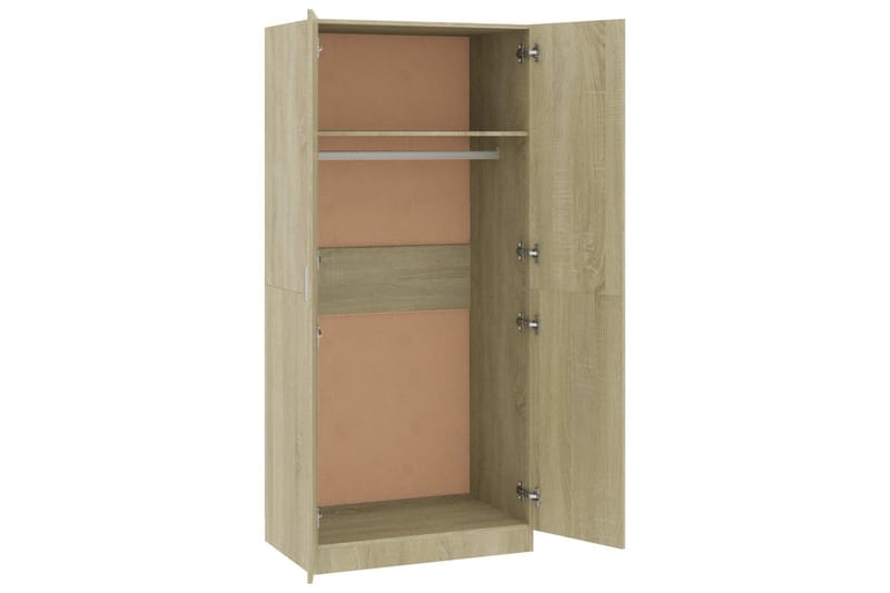 Garderob sonoma-ek 80x52x180 cm spånskiva - Brun - Förvaring - Klädförvaring - Garderob & garderobssystem