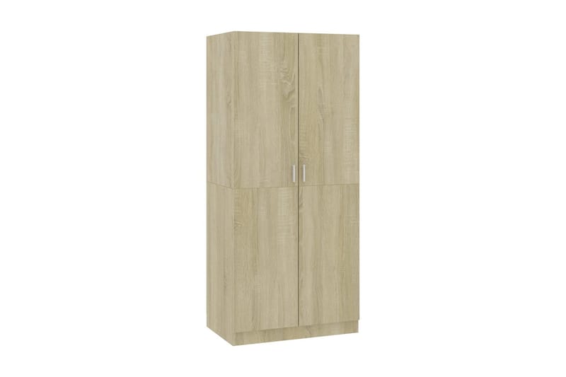 Garderob sonoma-ek 80x52x180 cm spånskiva - Brun - Förvaring - Klädförvaring - Garderob & garderobssystem
