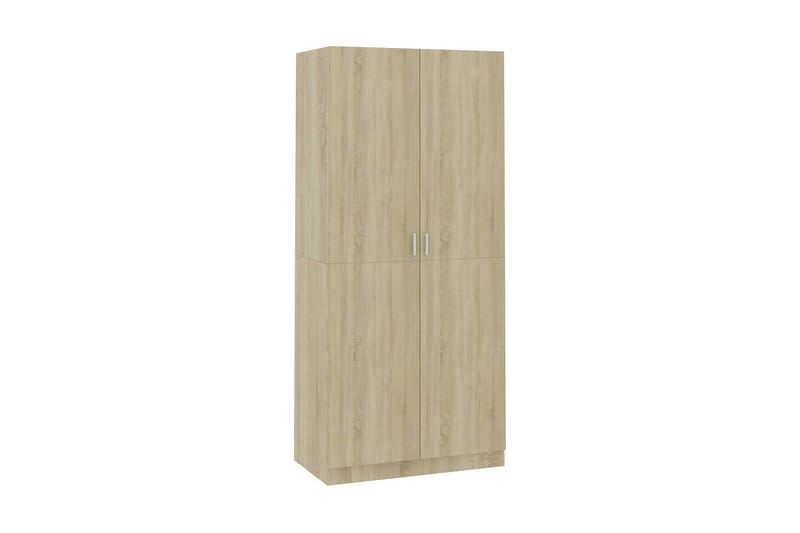 Garderob sonoma-ek 90x52x200 cm spånskiva - Brun - Förvaring - Klädförvaring - Garderob & garderobssystem
