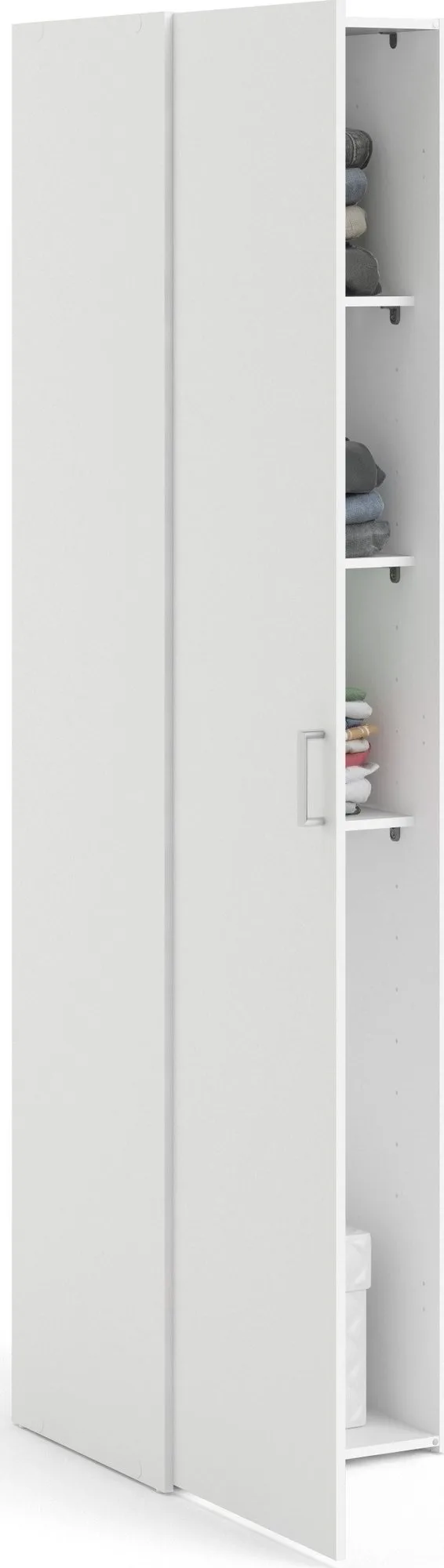 Garderob Space 40 cm Bred 175 cm Hög - Vit - Förvaring - Klädförvaring - Garderob & garderobssystem - Klädskåp & fristående garderob