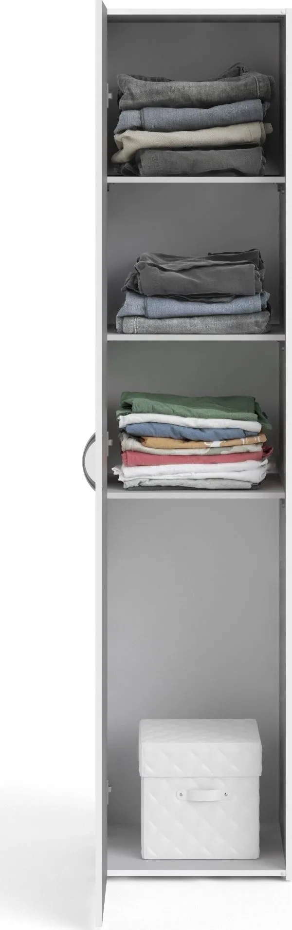 Garderob Space 40 cm Bred 175 cm Hög - Vit - Förvaring - Klädförvaring - Garderob & garderobssystem - Klädskåp & fristående garderob