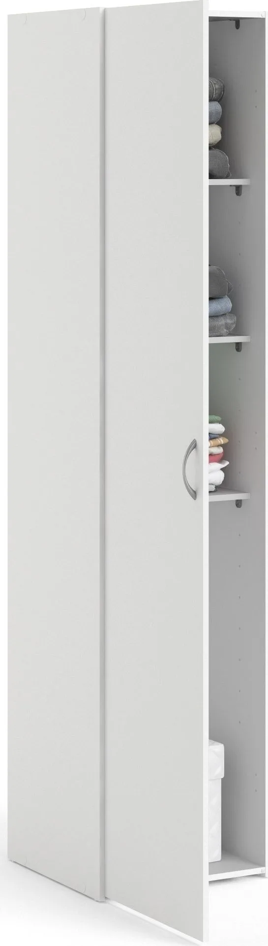 Garderob Space 40 cm Bred 175 cm Hög - Vit - Förvaring - Klädförvaring - Garderob & garderobssystem - Klädskåp & fristående garderob