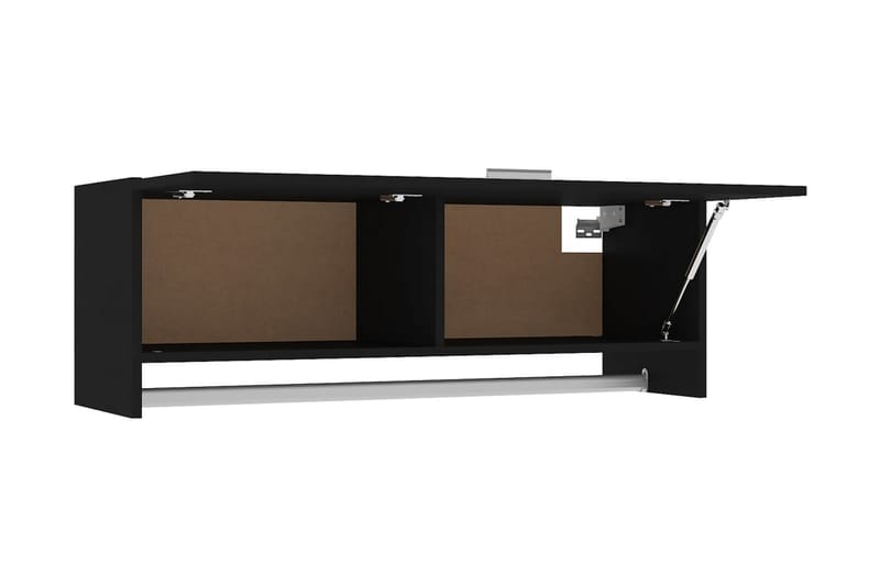 Garderob svart 100x32,5x35 cm spånskiva - Svart - Förvaring - Klädförvaring - Garderob & garderobssystem