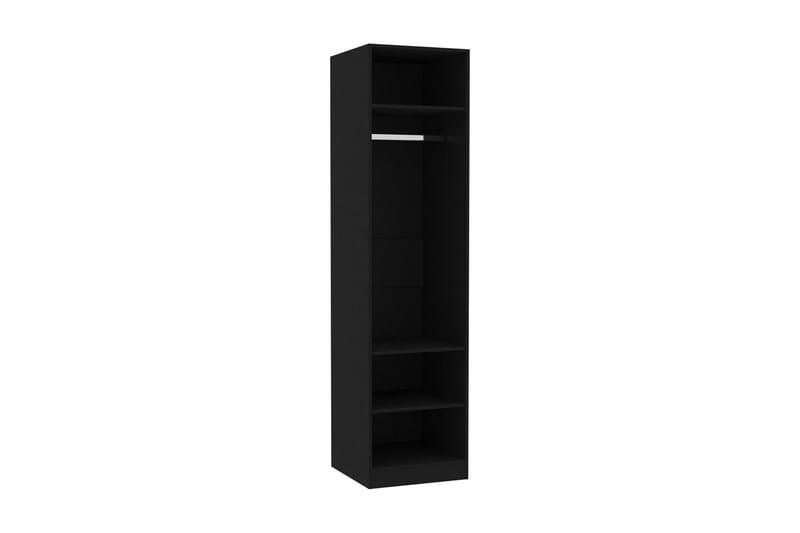 Garderob svart 50x50x200 cm spånskiva - Svart - Klädskåp & fristående garderob - Garderob & garderobssystem