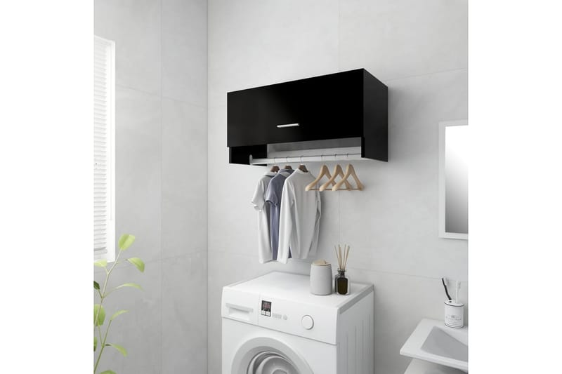 Garderob svart 70x32,5x35 cm spånskiva - Svart - Förvaring - Klädförvaring - Garderob & garderobssystem
