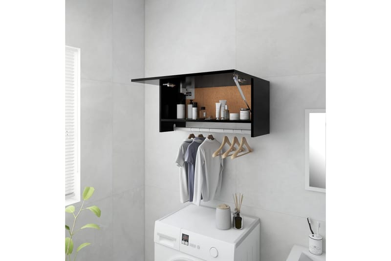 Garderob svart 70x32,5x35 cm spånskiva - Svart - Förvaring - Klädförvaring - Garderob & garderobssystem