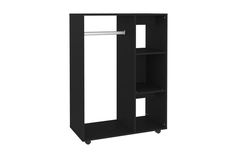 Garderob svart 80x40x110 cm spånskiva - Svart - Förvaring - Klädförvaring - Garderob & garderobssystem