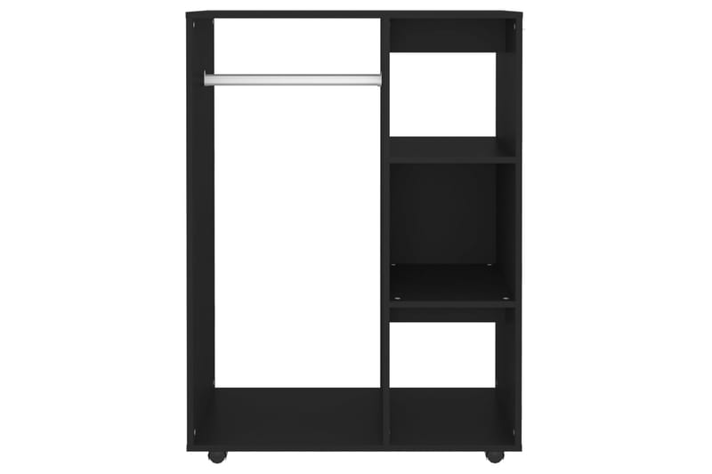Garderob svart 80x40x110 cm spånskiva - Svart - Förvaring - Klädförvaring - Garderob & garderobssystem