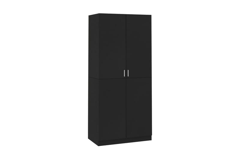 Garderob svart 90x52x200 cm spånskiva - Svart - Förvaring - Klädförvaring - Garderob & garderobssystem