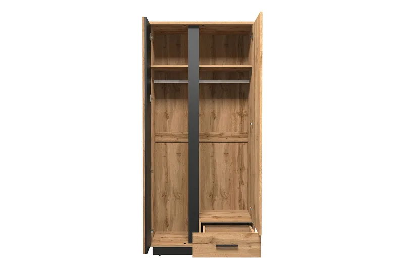 Garderob - Svart|Ek - Förvaring - Klädförvaring - Garderob & garderobssystem