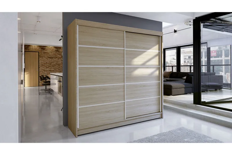 Garderob Talin - Ek - Förvaring - Klädförvaring - Garderob & garderobssystem - Klädskåp & fristående garderob