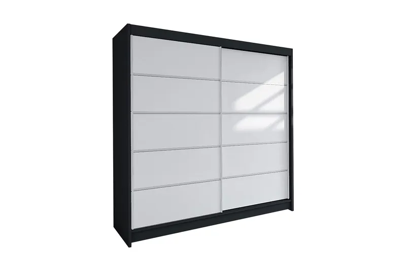 Garderob Talin - Svart/Vit - Förvaring - Klädförvaring - Garderob & garderobssystem - Klädskåp & fristående garderob