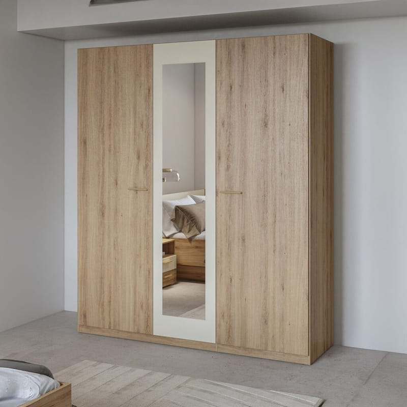 Garderob Vertina 3 Dörrar 1 Spegel - Förvaring - Klädförvaring - Garderob & garderobssystem