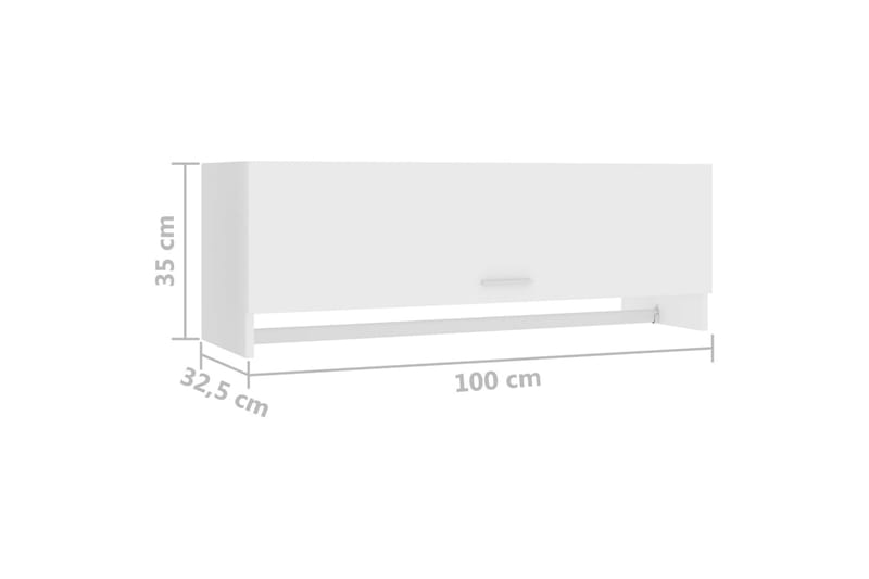 Garderob vit 100x32,5x35 cm spånskiva - Vit - Förvaring - Klädförvaring - Garderob & garderobssystem