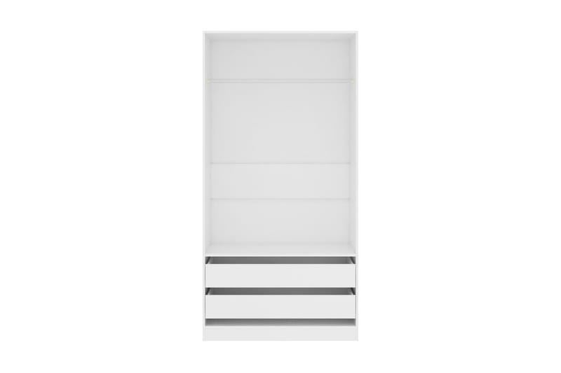 Garderob vit 100x50x200 cm spånskiva - Vit - Förvaring - Klädförvaring - Garderob & garderobssystem