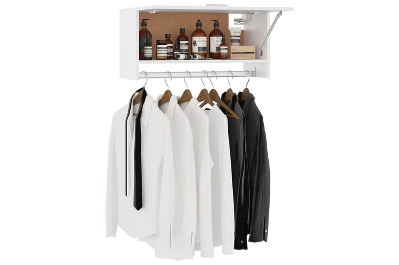 Garderob vit 70x32,5x35 cm spånskiva - Vit - Garderob & garderobssystem - Klädskåp & fristående garderob