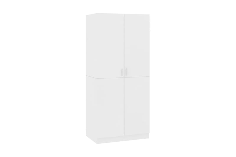 Garderob vit 80x52x180 cm spånskiva - Vit - Garderob & garderobssystem - Klädskåp & fristående garderob