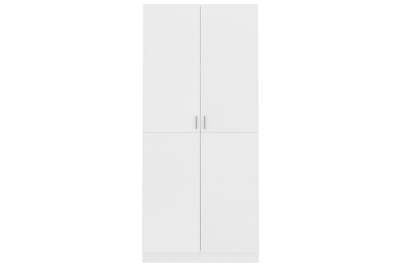 Garderob vit 90x52x200 cm spånskiva - Vit - Garderob & garderobssystem - Klädskåp & fristående garderob