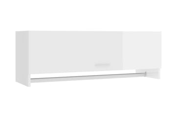 Garderob vit högglans 100x32,5x35 cm spånskiva