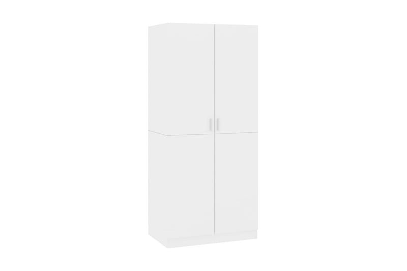 Garderob vit högglans 80x52x180 cm spånskiva - Vit högglans - Förvaring - Klädförvaring - Garderob & garderobssystem