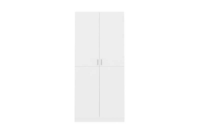 Garderob vit högglans 90x52x200 cm spånskiva - Vit - Garderob & garderobssystem - Klädskåp & fristående garderob