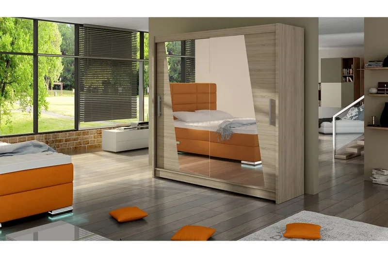 Garderob Prag LED-belysning - Ek - Förvaring - Klädförvaring - Garderob & garderobssystem