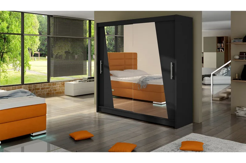 Garderob Prag LED-belysning - Svart - Förvaring - Klädförvaring - Garderob & garderobssystem