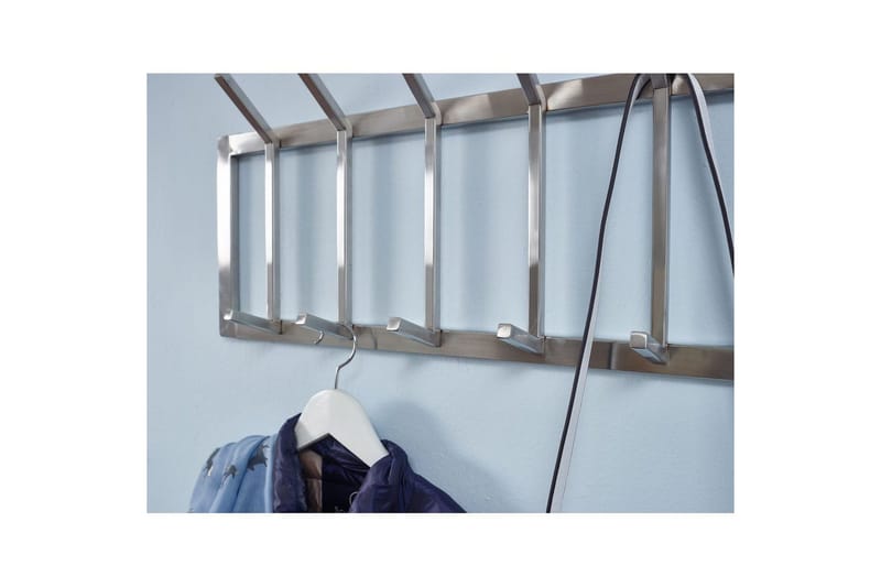 Kapprum Wohnling Väggmonterad klädhängare med 5 metallkrokar, matt polerad - Förvaring - Klädförvaring - Klädhängare