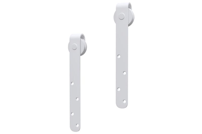 Mini skjutdörrsbeslag kolstål vit 152 cm - Vit - Förvaring - Klädförvaring - Garderob & garderobssystem - Garderobsdörr - Skjutdörrar garderob