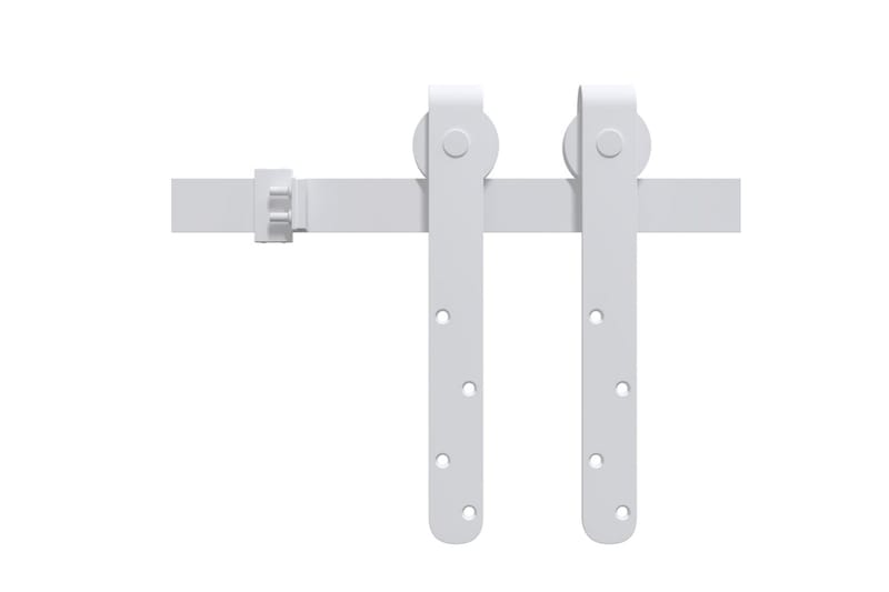 Mini skjutdörrsbeslag kolstål vit 122 cm - Vit - Förvaring - Klädförvaring - Garderob & garderobssystem - Garderobsdörr - Skjutdörrar garderob