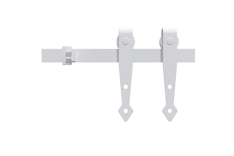 Mini skjutdörrsbeslag kolstål vit 152 cm - Vit - Förvaring - Klädförvaring - Garderob & garderobssystem - Garderobsdörr - Skjutdörrar garderob