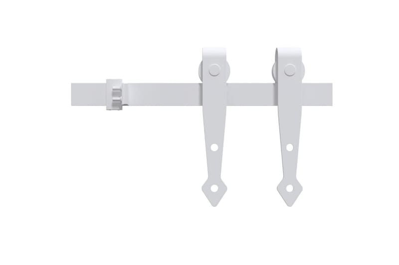 Mini skjutdörrsbeslag kolstål vit 183 cm - Vit - Skjutdörrar garderob