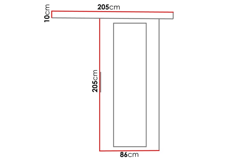 Nemanja Skjutdörr 86x205 cm - Vit - Förvaring - Klädförvaring - Garderob & garderobssystem - Garderobsdörr - Skjutdörrar garderob