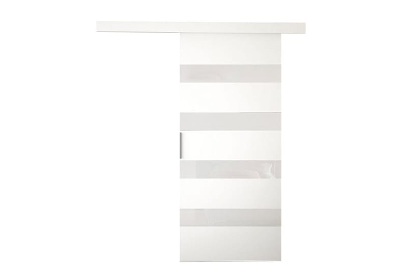 Skjutdörr ELVERUM LED-belysning - Vit - Förvaring - Klädförvaring - Garderob & garderobssystem - Garderobsdörr - Skjutdörrar garderob