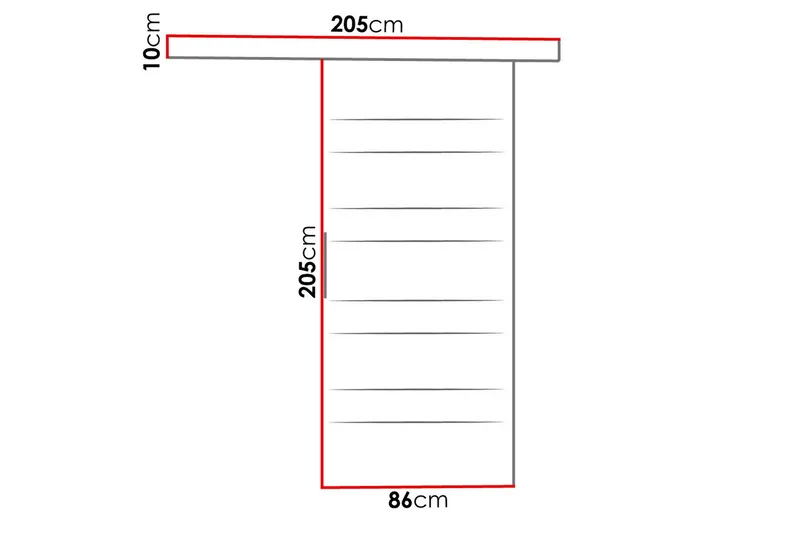 Skjutdörr MARTI - Svart - Förvaring - Klädförvaring - Garderob & garderobssystem - Garderobsdörr - Skjutdörrar garderob