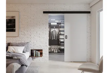 Werdi Skjutdörr 204 cm - Vit - Förvaring - Klädförvaring - Garderob & garderobssystem - Garderobsdörr - Skjutdörrar garderob
