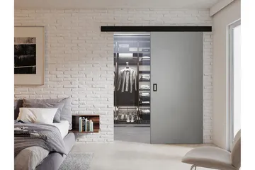 Werdi Skjutdörr 80 cm - Grafit - Förvaring - Klädförvaring - Garderob & garderobssystem - Garderobsdörr - Skjutdörrar garderob