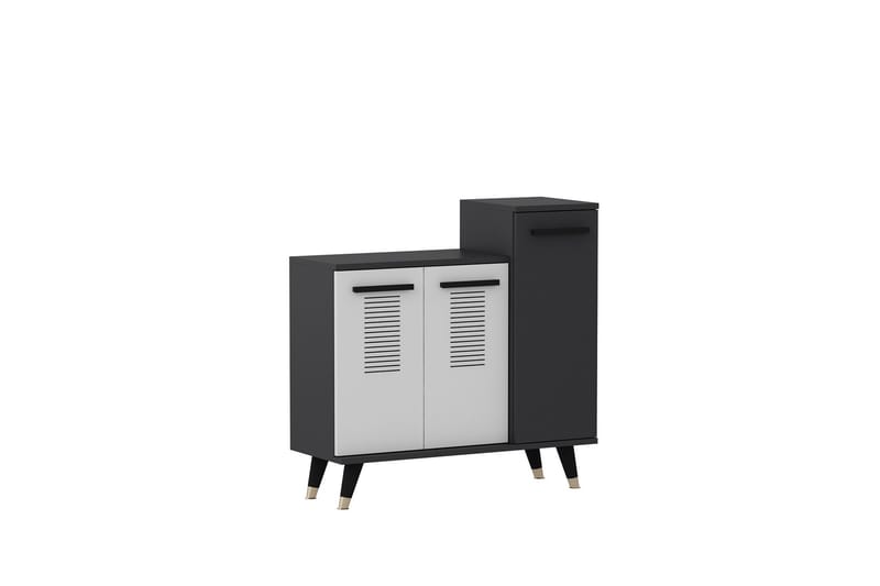 Asimo Skohylla Garderob 90x90,6 cm Antracit/Vit - Hanah Home - Förvaring - Klädförvaring - Garderob & garderobssystem - Garderobsinredning - Skohylla garderob