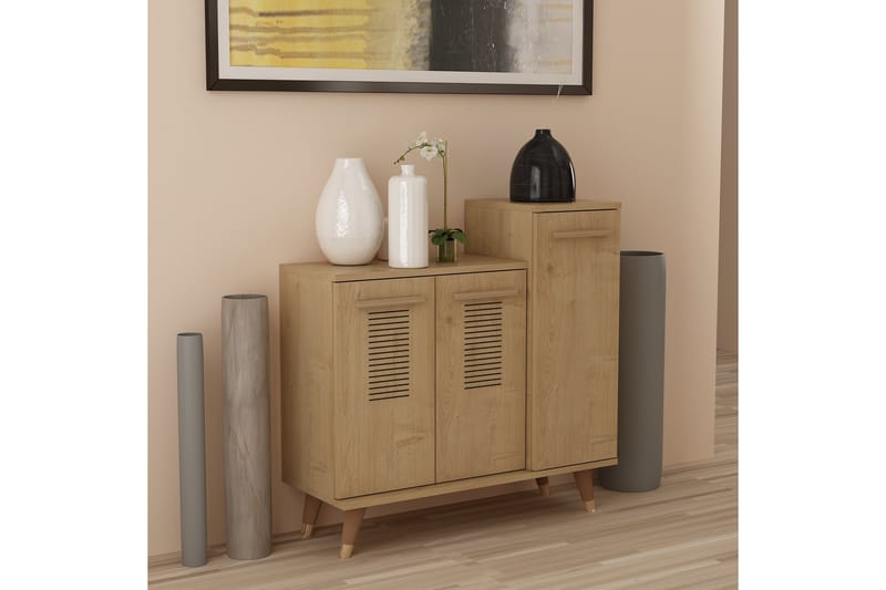 Asimo Skohylla Garderob 90x90,6 cm Brun - Hanah Home - Förvaring - Klädförvaring - Garderob & garderobssystem - Garderobsinredning - Skohylla garderob