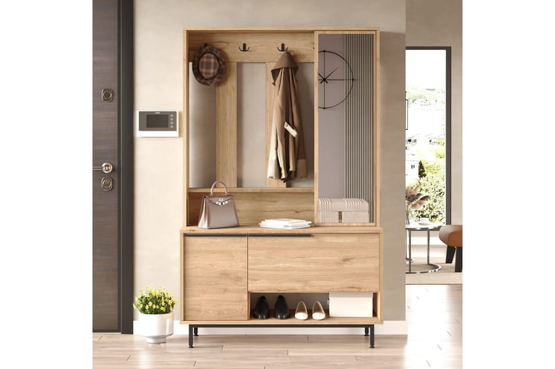 Liyakat Hallmöbel - Valnöt - Förvaring - Klädförvaring - Garderob & garderobssystem - Garderobsinredning - Backstativ