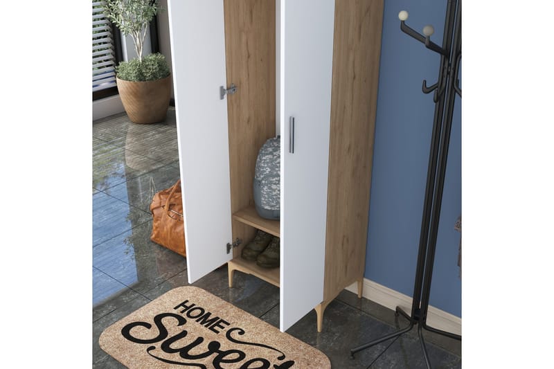 Lukkha Hallmöbel - Valnöt/Vit - Förvaring - Klädförvaring - Garderob & garderobssystem - Garderobsinredning - Backstativ