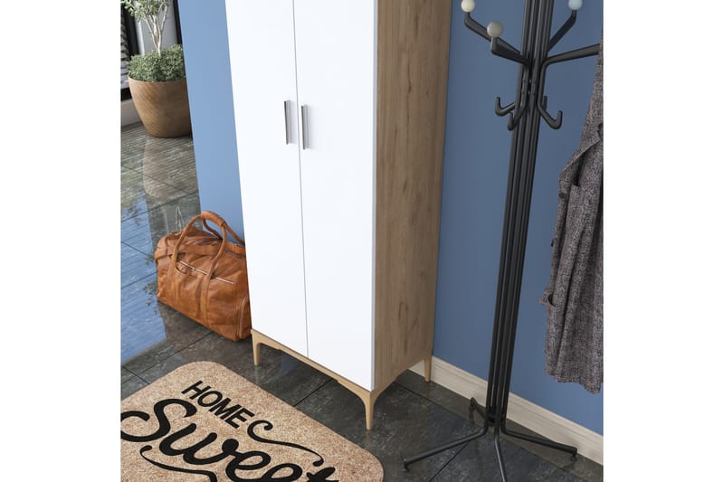 Lukkha Hallmöbel - Valnöt/Vit - Förvaring - Klädförvaring - Garderob & garderobssystem - Garderobsinredning - Backstativ