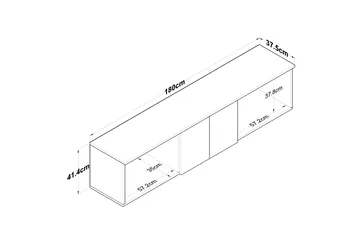 Lukkha Hallmöbel - Valnöt/Vit - Förvaring - Klädförvaring - Garderob & garderobssystem - Garderobsinredning - Backstativ